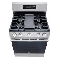 LG 6.3 Cu. Ft. Smart Gas Range with Air Fry - LRGN6323Y | Cuisinière intelligente à gaz LG de 6,3 pi3 avec friture à air - acier inoxydable - LRGN6323Y