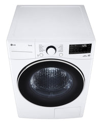 LG 7.8 Cu. Ft 6-Motion DirectDrive® Dryer with Heat Pump – White - DLHC3602W | Sécheuse LG de 7,8 pi3 avec technologie 6MotionMC, moteur DirectDriveMD et pompe à chaleur - blanche - DLHC3602W