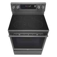 LG 6.3 Cu. Ft. Smart Electric Range with Air Fry - Black Stainless Steel - LREN6325ZE | Cuisinière intelligente électrique LG de 6,3 pi³ avec friture à air - acier inoxydable noir - LREN6325ZE