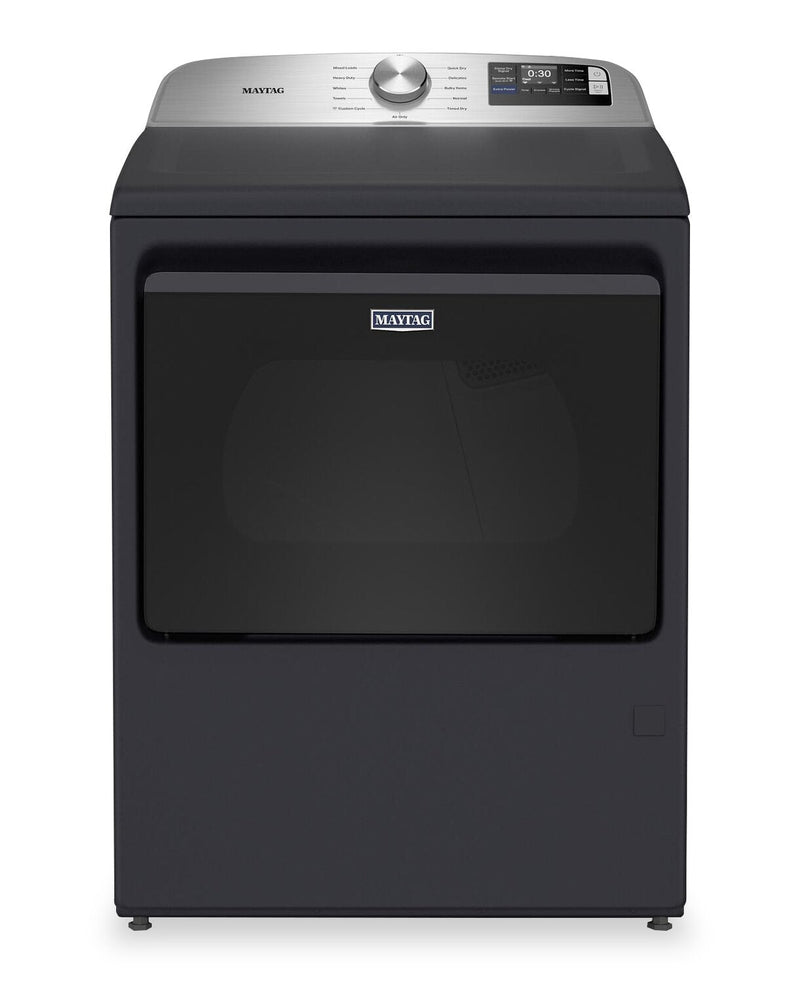 Maytag 7.4 Cu. Ft. Top Load Gas Dryer with Advanced Moisture Sensing – Midnight Steel - MGD6205RF | Sécheuse à gaz Maytag à chargement par le haut de 7,4 pi3 avec détection d’humidité avancée - acier minuit - MGD6205RF