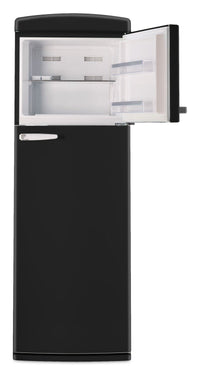 Unique Classic Retro 24" 11 Cu Ft. Top Freezer Refrigerator – Matte Black - UNQ-310L MB TM | Réfrigérateur Classic Rétro d’Unique de 24 po et de 11 pi3 à congélateur supérieur - noir mat - UNQ-310L MB TM