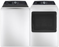 GE Profile 6.2 Cu Ft. Smart Top-Load Washer and 7.3 Cu. Ft. Electric Dryer with Steam | Laveuse intelligente à chargement par le haut de 6,2 pi³ et sécheuse électrique de 7,3 pi³ avec vapeur de GE Profile | GPTL705W