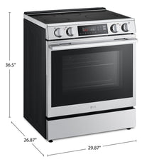 LG 6.3 Cu. Ft. Smart Induction Slide-In Range with Air Fry - LSIL6334XE | Cuisinière induction encastrée intelligente LG de 6,3 pi3 avec friture à air - LSIL6334XE