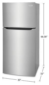 Frigidaire 30" 20 Cu. Ft. Top Freezer Refrigerator – Fingerprint Resistant Stainless Steel - GRTE2055AF | Réfrigérateur Frigidaire de 20 pi³ et de 30 po à congélateur supérieur - acier inoxydable résistant aux traces de doigts - GRTE2055AF