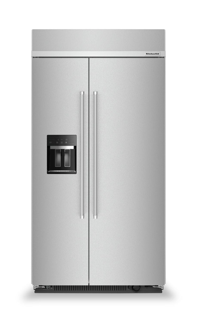 KitchenAid 25.1 Cu. Ft. Built-In Side-by-Side Refrigerator - KBSD702MSS | Réfrigérateur encastré KitchenAid de 25,1 pi³ à compartiments juxtaposés - KBSD702MSS | KBSD72SS