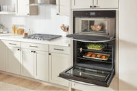 Whirlpool 6.4 Cu. Ft. Smart Combination Wall Oven with Air Fry - WOEC7030PV  | Four mural combiné intelligent Whirlpool de 6,4 pi³ avec friture à air chaud AirFry - WOEC7030PV  | WOEC703V