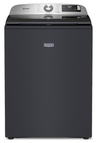 Maytag 6.0 Cu. Ft. Smart Top-Load Washer and 7.4 Cu. Ft. Gas Dryer – Midnight Steel  | Laveuse intelligente à chargement par le haut de 6,0 pi3 et sécheuse à gaz de 7,4 pi3 de Maytag - acier minuit