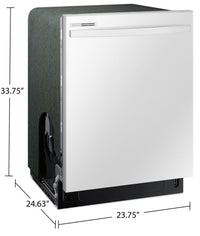 Samsung 24" Top-Control Dishwasher with Adjustable Rack - DW80CG4021WQAA | Lave-vaisselle Samsung de 24 po avec commandes sur le dessus et panier réglable - DW80CG4021WQAA | DW80CG4W