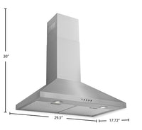 30" Stainless Canopy Wall-Mounted Hood - FHWC3075LS | Hotte murale de 30 po de style auvent en acier inoxydable - FHWC3075LS