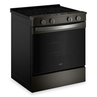 Whirlpool 30" 5.3 Cu. Ft. Electric Range with Air Cooking – Black on Stainless - YWSES5030SV | Cuisinière électrique Whirlpool de 5,3 pi³ et de 30 po avec cuisson à air - noire sur acier inoxydable - YWSES5030SV