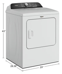 Whirlpool 7 Cu. Ft. Electric Dryer with Moisture Sensor and Steam - YWED6150PW | Sécheuse électrique Whirlpool de 7 pi³ avec capteur d'humidité et vapeur - YWED6150PW | YWED615W