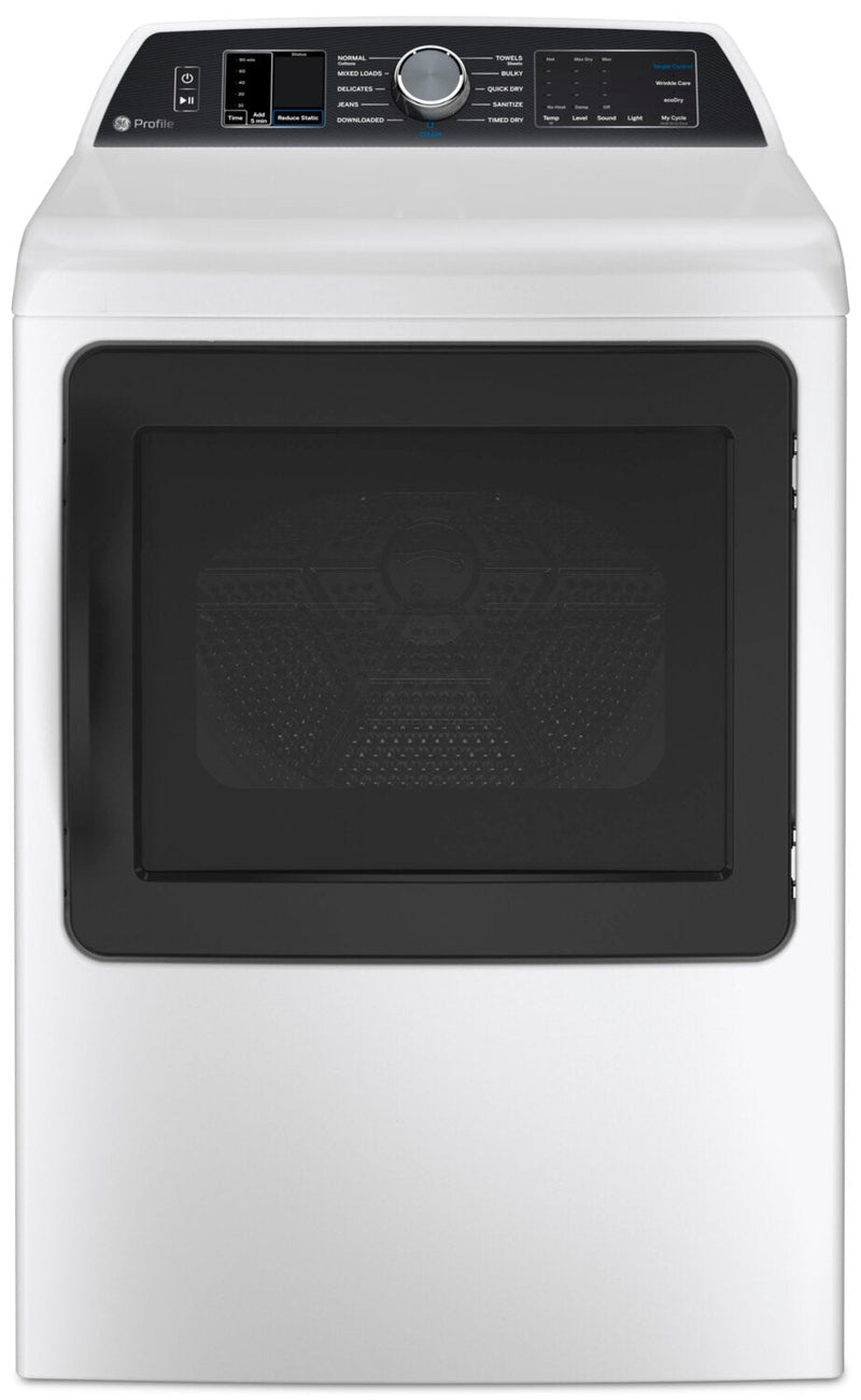 GE Profile 7.3 Cu. Ft. Smart Electric Dryer with Sanitize and Steam - PTD70EBMTWS | Sécheuse électrique intelligente GE Profile 7,3 pi³ avec cycle de désinfection et fonction à la vapeur - PTD70EBMTWS | PTD70EWS