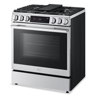 LG 6.3 Cu Ft. Smart Gas Slide-In Range with Air Fry- Fingerprint Resistant Stainless Steel - LSGL6335X | Cuisinière intelligente à gaz encastrée LG de 6,3 pi3 avec friture à air- acier inoxydable résistant aux traces de doigts - LSGL6335X