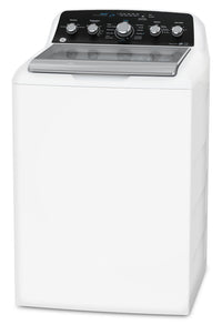 GE 4.9 Cu. Ft. Top Load Washer and 7.2 Cu. Ft. Gas Dryer with SaniFresh | Laveuse à chargement par le haut 4,9 pi3 et sécheuse à gaz 7,2 pi3 de GE avec cycle SaniFresh