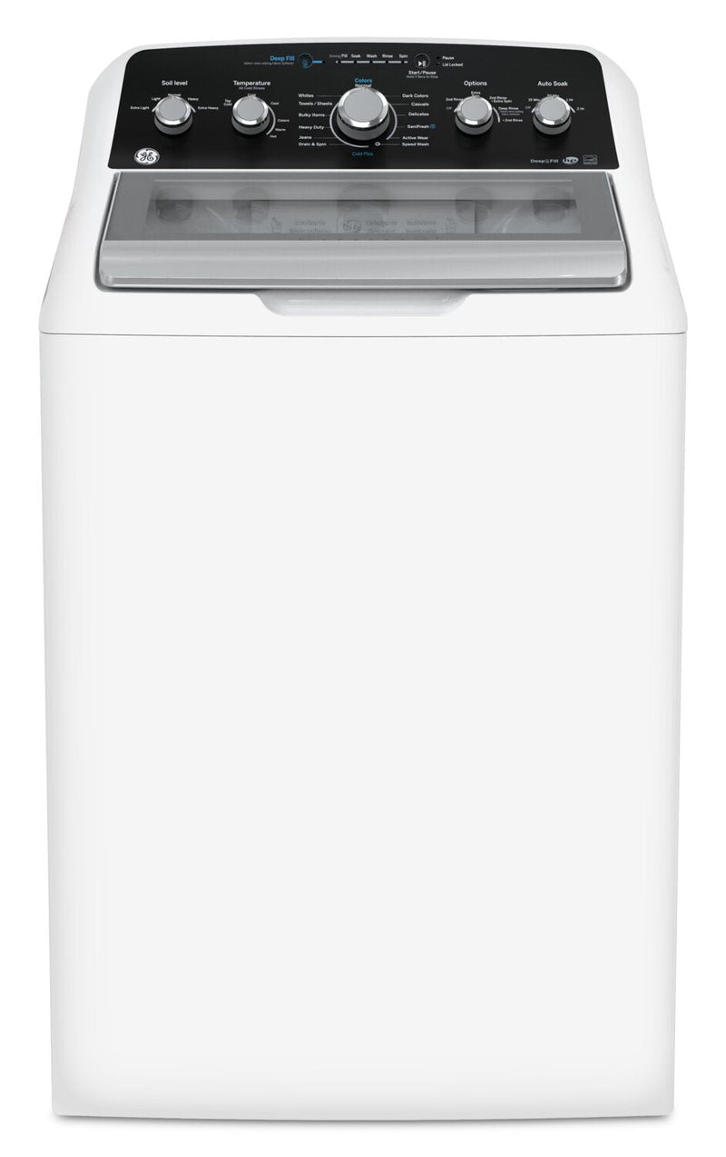 GE 4.9 Cu. Ft. Top Load Agitator Washer - White - GTW491BMRWS | Laveuse GE à chargement par le haut de 4,9 pi³ avec agitateur - blanche - GTW491BMRWS