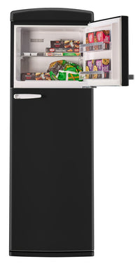 Unique Classic Retro 24" 11 Cu Ft. Top Freezer Refrigerator – Matte Black - UNQ-310L MB TM | Réfrigérateur Classic Rétro d’Unique de 24 po et de 11 pi3 à congélateur supérieur - noir mat - UNQ-310L MB TM
