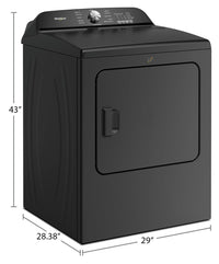 Whirlpool 7 Cu. Ft. Electric Dryer with Moisture Sensor and Steam - YWED6150PB | Sécheuse électrique Whirlpool de 7 pi³ avec capteur d'humidité et vapeur - YWED6150PB | YWED615B
