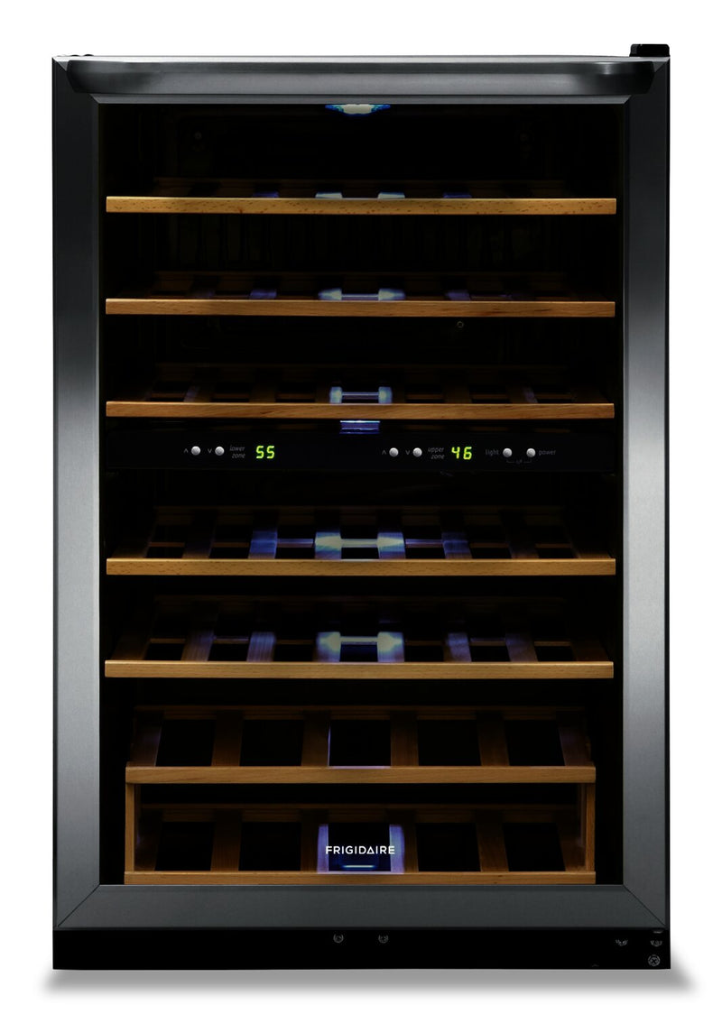 Frigidaire 4.4 Cu. Ft. 45-Bottle Two-Zone Wine Cooler - FRWW4543AS  | Refroidisseur à vin Frigidaire de 4,4 pi3 à 2 zones pour 45 bouteilles - FRWW4543AS  | FRWW454S