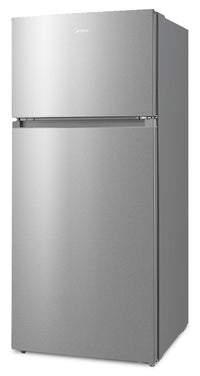 Midea 27.5” 16 Cu. Ft. Top Mount Freezer Refrigerator – Stainless Steel - MRT16D2BST | Réfrigérateur Midea de 16 pi³ et de 27,5 po à congélateur supérieur - acier inoxydable - MRT16D2BST | MRT16D2S
