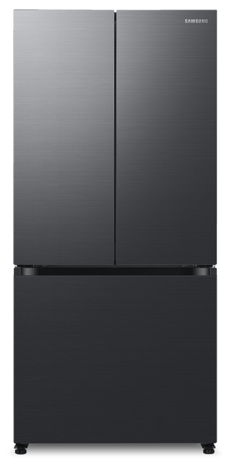 Samsung 33" 17.5 Cu. Ft. Counter-Depth French-Door Refrigerator - Black Caviar Matt - RF18A5101MT/AA | Réfrigérateur Samsung de 17,5 pi³ et de 33 po à portes françaises de profondeur Comptoir - noir caviar matté - RF18A5101MT/AA