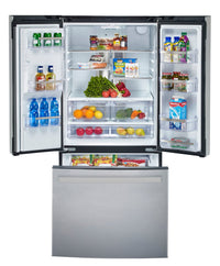GE Profile 33" 24.8 Cu. Ft. French-Door Refrigerator - Fingerprint Resistant Stainless Steel - PFE24HYRCFS | Réfrigérateur GE de 24,8 pi3 et de 33 po à portes françaises - acier inoxydable résistant aux traces de doigts - PFE24HYRCFS