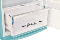 Unique Classic Retro 24" 11 Cu Ft. Top Freezer Refrigerator – Ocean Mist Turquoise - UNQ-310L T TM | Réfrigérateur Classic Rétro d’Unique de 24 po et de 11 pi3 à congélateur supérieur - turquoise brume marine - UNQ-310L T TM
