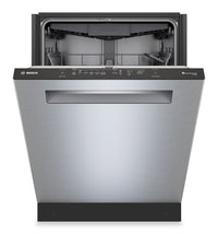 Bosch 500 Series 24” 44 dBA Built-In Dishwasher - Anti-Fingerprint Brushed Steel - SHP65DM5N | Lave-vaisselle encastré Bosch de série 500 de 24 po de 44 dBA - acier brossé résistant aux traces de doigts - SHP65DM5N
