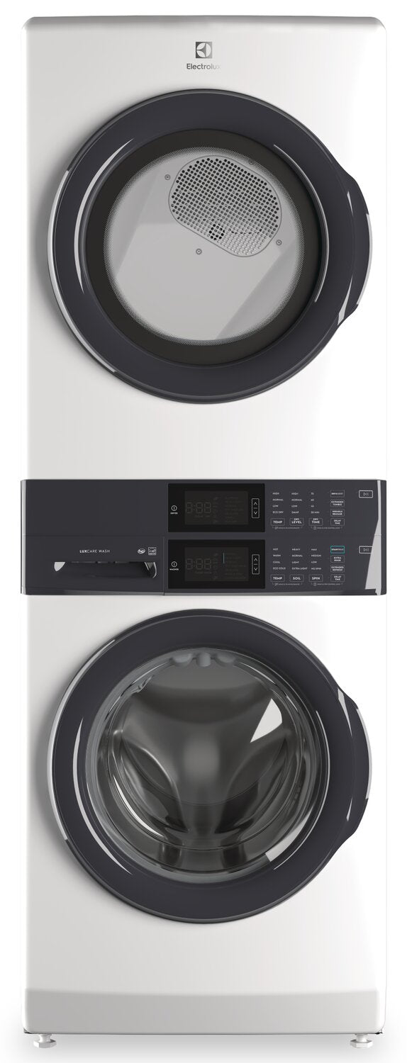 Electrolux Laundry Tower™ with 5.1 Cu. Ft. Washer and 8 Cu. Ft. Electric Dryer - ELTE730CAW | Tour de buanderie Laundry TowerMC d’Electrolux avec laveuse de 5,1 pi³ et sécheuse électrique de 8 pi³ - ELTE730CAW | ELTE73AW