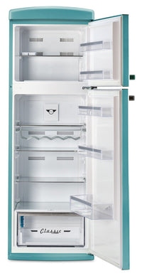 Unique Classic Retro 24" 11 Cu Ft. Top Freezer Refrigerator – Ocean Mist Turquoise - UNQ-310L T TM | Réfrigérateur Classic Rétro d’Unique de 24 po et de 11 pi3 à congélateur supérieur - turquoise brume marine - UNQ-310L T TM