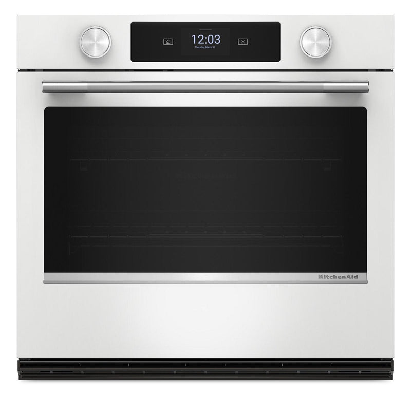 KitchenAid 30" Smart Electric Single Wall Oven - White - KOES730SWH |  Four mural simple électrique intelligent KitchenAid de 30 po - blanc - KOES730SWH