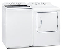 Midea 4.5 Cu. Ft. Top Load Agitator Washer and 7.0 Cu. Ft. Electric Dryer – White  | Laveuse à chargement par le haut de 4,5 pi³ avec agitateur et sécheuse électrique de 7,0 pi³ de Midea - blanches
