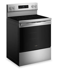 Whirlpool 5.3 Cu. Ft. Electric Range with Air Cooking – Fingerprint Resistant Stainless Steel - YWFES5730SZ   | Cuisinière électrique Whirlpool de 5,3 pi3 avec cuisson à air – acier inoxydable résistant aux traces de doigts - YWFES5730SZ