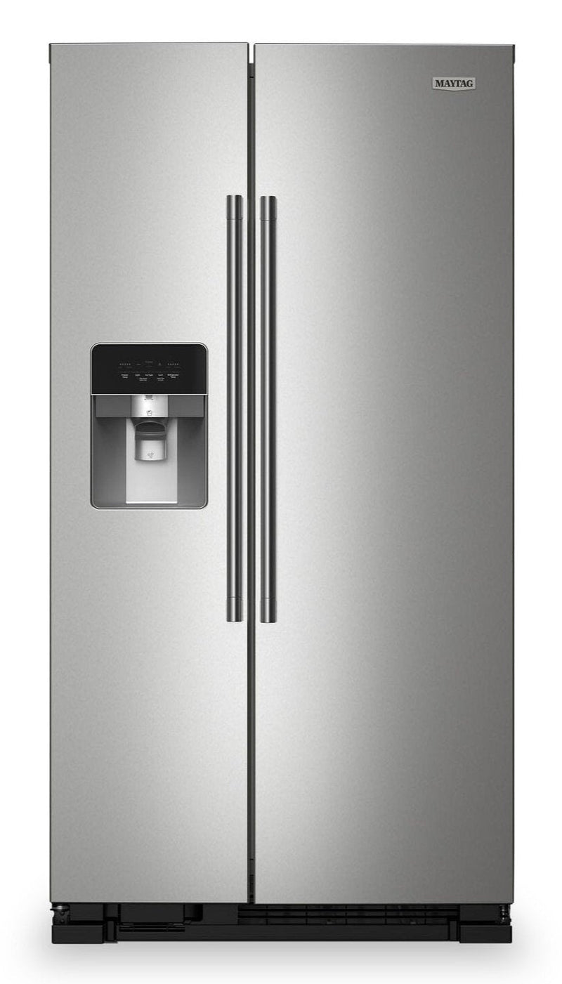 Maytag 36" 25 Cu. Ft. Side-by-Side Refrigerator - Stainless Steel - MRSF4036PZ | Réfrigérateur Maytag de 25 pi³ et de 36 po à compartiments juxtaposés - acier inoxydable - MRSF4036PZ | MRSF403Z