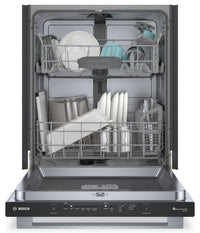 Bosch 24" 48 dBA 100 Series Smart Top-Control Dishwasher - Stainless Steel | Lave-vaisselle intelligent Bosch de série 100 de 48 dBA et de 24 po avec commandes sur le dessus - acier inoxydable