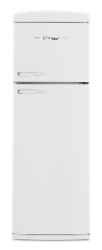 Unique Classic Retro 24" 11 Cu Ft. Top Freezer Refrigerator – Marshmallow White - UNQ-310L W TM | Réfrigérateur Classic Rétro d’Unique de 24 po et de 11 pi3 à congélateur supérieur - blanc guimauve - UNQ-310L W TM