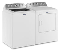 Maytag 5.4 Cu Ft. Top Load Agitator Washer and 7.0 Cu. Ft. Pet Pro Electric Dryer – White - MATL56WW | Laveuse à chargement par le haut de 5,4 pi³ et sécheuse électrique Animal Pet Pro de 7,0 pi³ de Maytag - blanches - MATL56WW