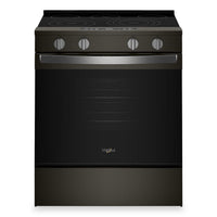 Whirlpool 30" 5.3 Cu. Ft. Electric Range with Air Cooking – Black on Stainless - YWSES5030SV | Cuisinière électrique Whirlpool de 5,3 pi³ et de 30 po avec cuisson à air - noire sur acier inoxydable - YWSES5030SV