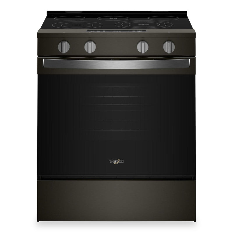 Whirlpool 30" 5.3 Cu. Ft. Electric Range with Air Cooking – Black on Stainless - YWSES5030SV | Cuisinière électrique Whirlpool de 5,3 pi³ et de 30 po avec cuisson à air - noire sur acier inoxydable - YWSES5030SV