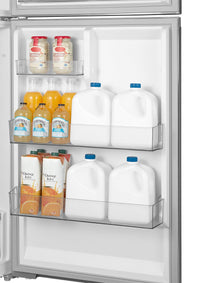 Midea 27.5” 16 Cu. Ft. Top Mount Freezer Refrigerator – Stainless Steel - MRT16D2BST | Réfrigérateur Midea de 16 pi³ et de 27,5 po à congélateur supérieur - acier inoxydable - MRT16D2BST | MRT16D2S