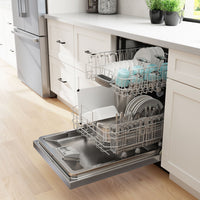 Bosch 100 Series 24" 48 dBA Smart Dishwasher with PrecisionWash® - Stainless Steel - SHE41CM5N | Lave-vaisselle intelligent Bosch de série 100 de 24 po de 48 dBA avec PrecisionWashMD - acier inoxydable - SHE41CM5N | SHE41M5N