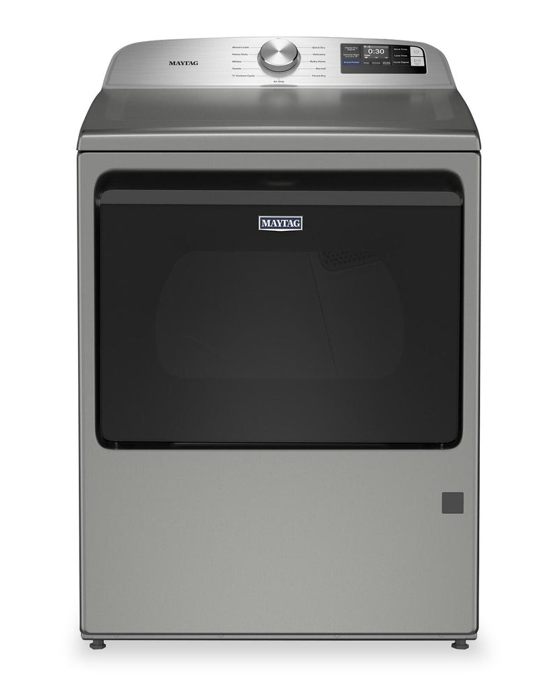 Maytag 7.4 Cu. Ft. Top Load Gas Dryer with Advanced Moisture Sensing – Radiant Silver - MGD6205RR | Sécheuse à gaz Maytag à chargement par le haut de 7,4 pi3 avec détection d’humidité avancée - argenté radieux - MGD6205RR