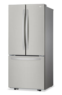 LG 30" 21.8 Cu. Ft. French Door Standard-Depth Refrigerator - Stainless Steel - LFCS22520S  | Réfrigérateur LG de 21,8 pi3 et de 30 po de profondeur standard à portes françaises - acier inoxydable - LFCS22520S