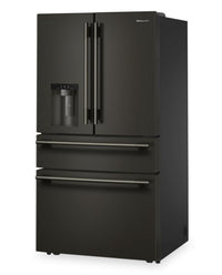 Kitchenaid 29 Cu. Ft. French Door Refrigerator – Black Ore - KRMF436SBE | Réfrigérateur KitchenAid de 29 pi3 à portes françaises - minerai noir - KRMF436SBE