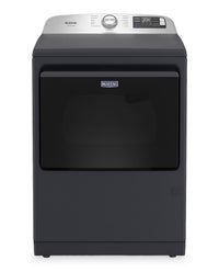 Maytag 6.0 Cu. Ft. Pet Pro Smart Top-Load Washer and 7.4 Cu. Ft. Electric Dryer – Midnight Steel  | Laveuse intelligente à chargement par le haut de 6,0 pi³ et sécheuse électrique de 7,4 pi³ Animal Pet Pro de Maytag - acier minuit