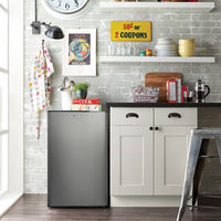 Danby 20.62" 4.4 Cu. Ft. Single-Door Mini Fridge – Stainless Steel - DAR044A9SLDB | Mini réfrigérateur compact Danby de 4,4 pi³ et de 20,62 po à 1 porte - acier inoxydable - DAR044A9SLDB