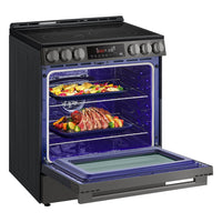 LG 6.3 Cu. Ft. Smart Electric Range with Air Fry – Black Stainless Steel - LSEL6333ZE  | Cuisinière intelligente électrique LG de 6,3 pi3 avec friture à air - acier inoxydable noir - LSEL6333ZE