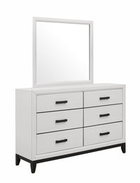 Kate Dresser - White - Contemporary style Dresser in White Asian Hardwood, Medium Density Fibreboard (MDF), Plywood