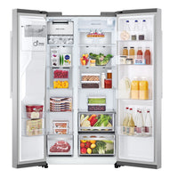 LG 36" 27 Cu. Ft Side by Side Refrigerator - Fingerprint Resistant Stainless Steel - LL27T3530S  | Réfrigérateur LG de 27 pi3 et de 36 po à compartiments juxtaposés - acier inoxydable résistant aux traces de doigts - LL27T3530S