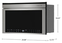 KitchenAid 1.1 Cu. Ft. Built-In Convection Microwave with Air Fry - PrintShield Stainless Steel - YKMBT730SPS | Four à micro-ondes encastré KitchenAid de 1,1 pi3 à convection avec friture à air - acier inoxydable PrintShieldMC - YKMBT730SPS