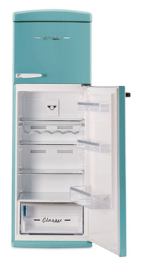 Unique Classic Retro 24" 11 Cu Ft. Top Freezer Refrigerator – Ocean Mist Turquoise - UNQ-310L T TM | Réfrigérateur Classic Rétro d’Unique de 24 po et de 11 pi3 à congélateur supérieur - turquoise brume marine - UNQ-310L T TM